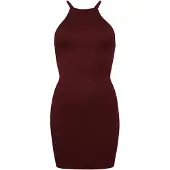 Superdry Superdrytil kvinder. W8011537A Rødbrun olympisk minikjole med ryg (M), Casual, Modal, Uden ærmer/stropper