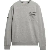 Superdry Superdrytil mænd. M2014294A Utility Loose sweatshirt grå (XL), Casual, Bomuld