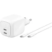 Belkin Dual Usb-c 67w Pd Pps + 2m Kabel Wch020kq2mwh-b6 Usb-c Vægoplader