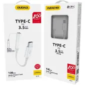 Dudao audio adapter headphone adapter from USB Type C to mini jack 3.5 mm white (L16CPro white)