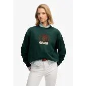 Superdry Superdrytil kvinder. W2012579A Sweatshirt Crest grøn (L), Casual, Bomuld