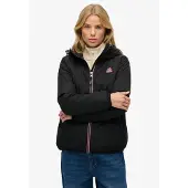 Superdry Superdrytil kvinder. W5012075A Jakke Vindtæt Essential TRI sort (L), Casual, Genanvendt polister