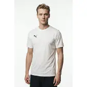 Puma Trænings T-Shirt teamGOAL - Hvid/Sort, størrelse X-Large