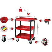 Ks Tools 890.0001 Servicevogn Stålplade Producentfarve: Rød
