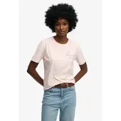 Superdry Superdrytil kvinder. W1011853C Luxe pink t-shirt (M), Casual, Bomuld, Korte ærmer