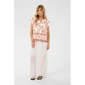 Cream Bluse 'CRJessie' ecru / brun