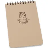 Rite in the rain Rite i regnvejrbestandigt top spiral notebook 4 " X 6 " Tan Cover Universal Pattern (nr. 946T)