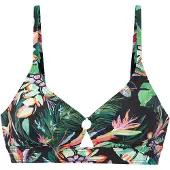 Venice beach Bikinioverdel gran / lyseorange / sort / hvid