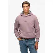 Superdry Superdrytil mænd. M2014031A Micro Logo lilla hættetrøje (L), Casual, Bomuld