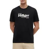 Tommy Hilfiger Bluser & t-shirts 'Logo Graphic' sort / hvid