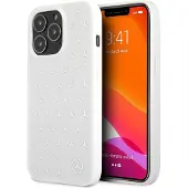 Mercedes Etui med sølvstjernemønster til iPhone 13 Pro / iPhone 13 - Hvid