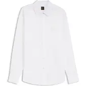 BOSS BOSStil mænd. 50565626 Ricoplus hvid skjorte (M), Casual, Bomuld, Lange ærmer
