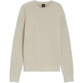BOSS Sweater i bomuldsblanding med ribstrik