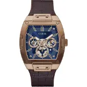 GUESS Analogt ur navy / brun