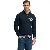 Superdry Superdrytil mænd. M2014478A Vintage Athletic Half Zip sweatshirt i blå (M), Casual, Bomuld