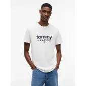 Tommy Hilfiger Bluser & t-shirts 'Logo Graphic Slim' mørkeblå / hvid