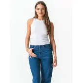 TeeShoppen Overdel ' Ribbed ' hvid