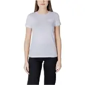 Armani Exchange A|X Armani Exchangetil kvinder. XW000831AF10356U0002 Regular fit T-shirt med hvidt ikon-patch (XS), Casual, Bomuld, Korte ærmer