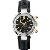 Versace Kvartsur til kvinder - - Revive VE2M00121 - Sort - Læder - Chic
