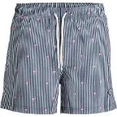 Jack & Jones Badeshorts 'JPSTMaui Breeze' navy / lyserød / hvid