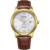 Citizen Herreur AW1782-11A Classic Sølvfarvet/Læder Ø40 mm
