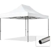 TOOLPORT 4x4m, stål, easy-up-pavillon, uden sidedele, hvid