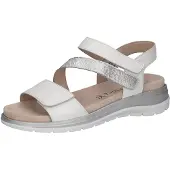 Caprice Sandal, white, made of Leather without heel, Size 40