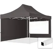 TOOLPORT 3x4,5m, stål, easy-up-pavillon, 2 sidedele, mørkegrå