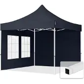 TOOLPORT 3x3m, stål, easy-up-pavillon, 2 sidedele, mørkegrå