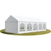 TOOLPORT 4x10m, Partytelt, PVC-teltdug, hvid, med bundramme