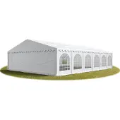TOOLPORT 8x12m, Partytelt, PVC-teltdug, hvid, med bundramme