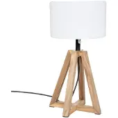 Atmosphera udendørslampe til terrasse Matia - stel i akacietræ, højde 58 cm