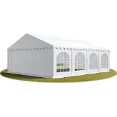 TOOLPORT 6x8m, Partytelt, PVC-teltdug, hvid, med bundramme