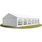 TOOLPORT 6x12m, Partytelt, PVC-teltdug, hvid, med bundramme
