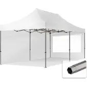 TOOLPORT 3x6m, stål, easy-up-pavillon, 2 sidedele, hvid