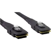 Inter-Tech - SAS internt kabel - Serial ATA 150/300/600 - 36 pin 4i Mini MultiLane til 36 pin 4i Mini MultiLane - 50 cm - haspet - sort