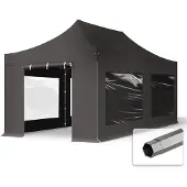 TOOLPORT 3x6m, stål, easy-up-pavillon, 4 sidedele, mørkegrå
