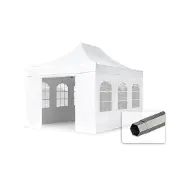 TOOLPORT 3x4,5m, stål, easy-up-pavillon, 4 sidedele, hvid