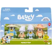 Bluey Figurer - Family Trip - - OneSize - Legetøjsfigur