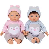 Tiny Treasures , Baby Penguin Twin Doll Set