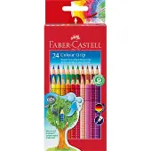 Faber-Castell Farveblyanter Grip 2001 akvarel trekant - med 24 stk. ass. farver
