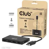 Club 3D CSV-7400 - DisplayPort adapter - DisplayPort (han) til DisplayPort (hun) - DisplayPort 1.4 - 5 V - 2.4 A - 22 cm