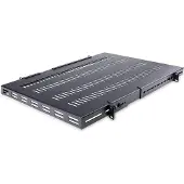 StarTech.com Startech Server Rack Shelf - 1U - Adjustable Mount Depth - Heavy Duty - Rackhylde - sort - 1U - 19 - for P/N: RK1233BKM, RK2433BKM, RK2537BKM, RK3236BKF, RK4236BKB, RK4242BK24, RK4242BK30