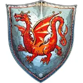 Liontouch Udklædning - Amber Dragon Skjold - Grå - - OneSize - Udklædning