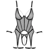 Cottelli collection Basque & Crotchless String Set