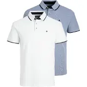 Jack & Jones Bluser & t-shirts 'JJEPaulos' blå / sort / hvid