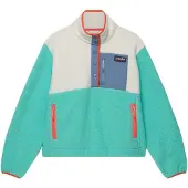 Superdry Superdrytil kvinder. W5012073A Colour Block-fleece-trøje i turkis (M), Casual, Genanvendt polister