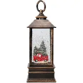 Home Styling Collection LED dekorativt lanterne-23 cm med vand og glitter