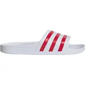 Adidas Pantoletter 'ADILETTE AQUA' mørkerød / hvid
