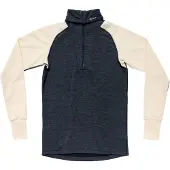 Devold of Norway - Skiundertøj - Expedition Merino Silk Zip M Ink/Offwhite til UnisexUld - Størrelse S - Hvid